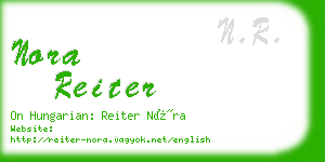 nora reiter business card